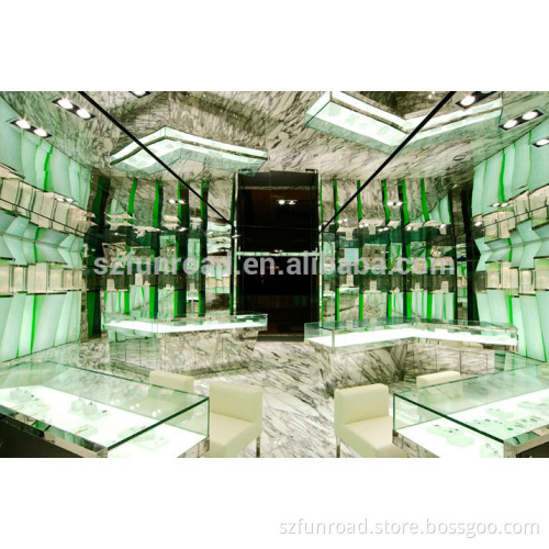 Glass display cubes for jewelry store plan stone display counters with glass showcase